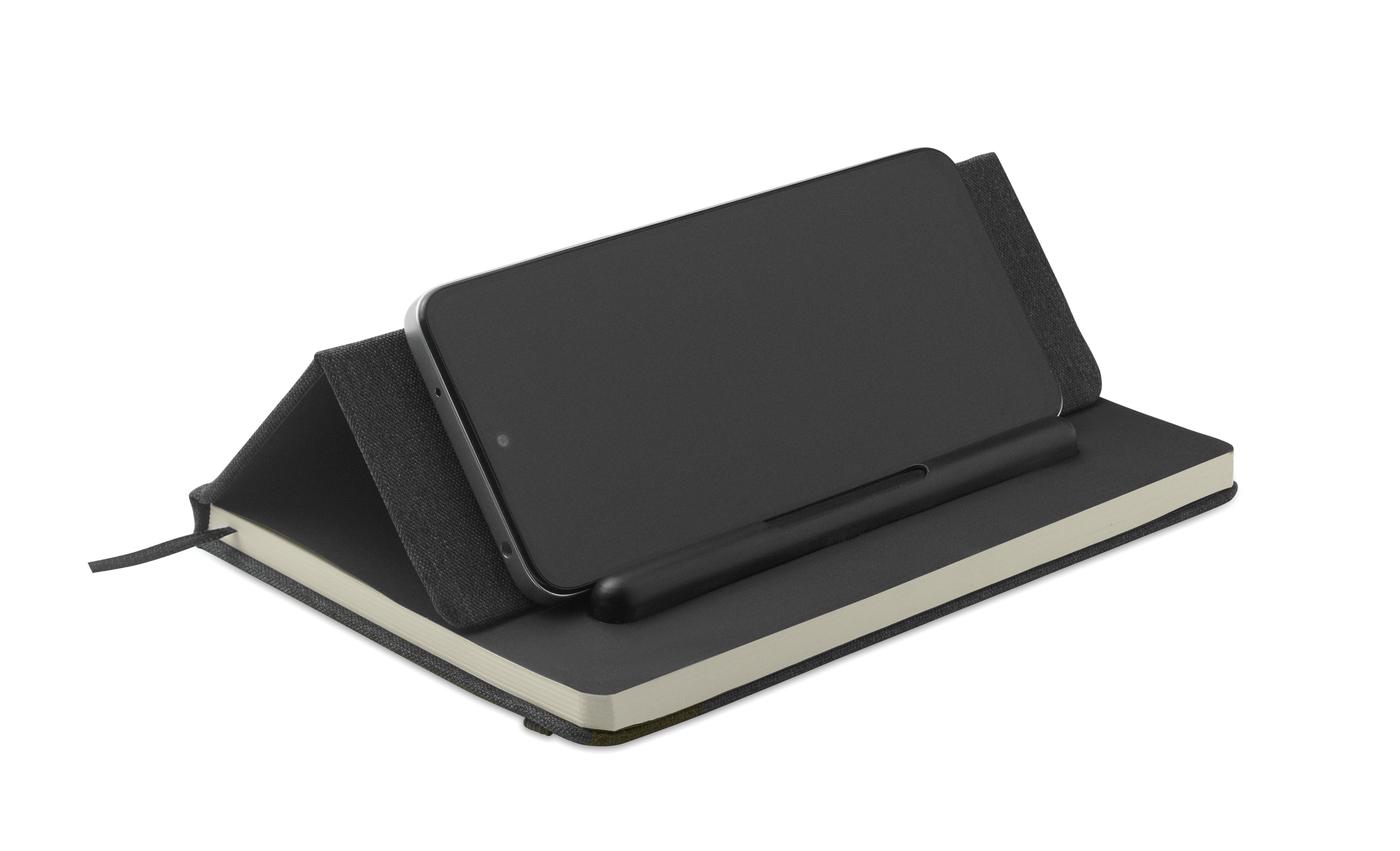 RINBOOK A5 Notebook with Integrated Phone Holder