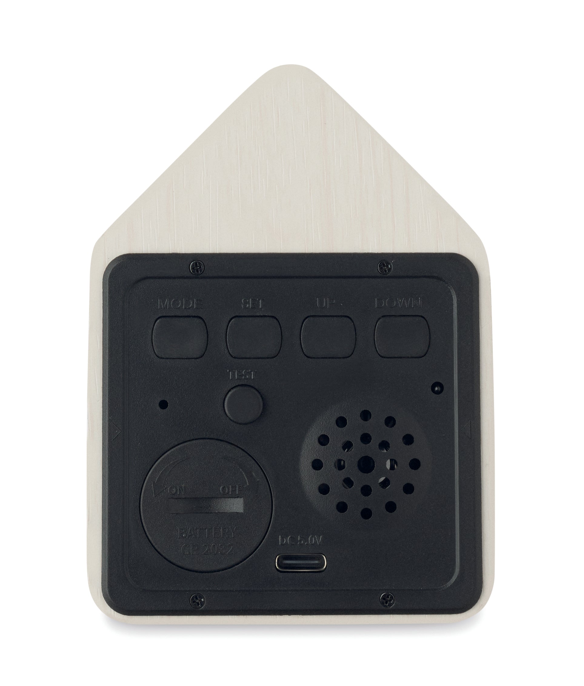 Cuckoo MDF Desk Clock with Alarm and Temperature