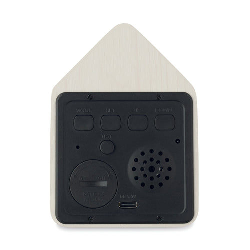 Cuckoo MDF Desk Clock with Alarm and Temperature