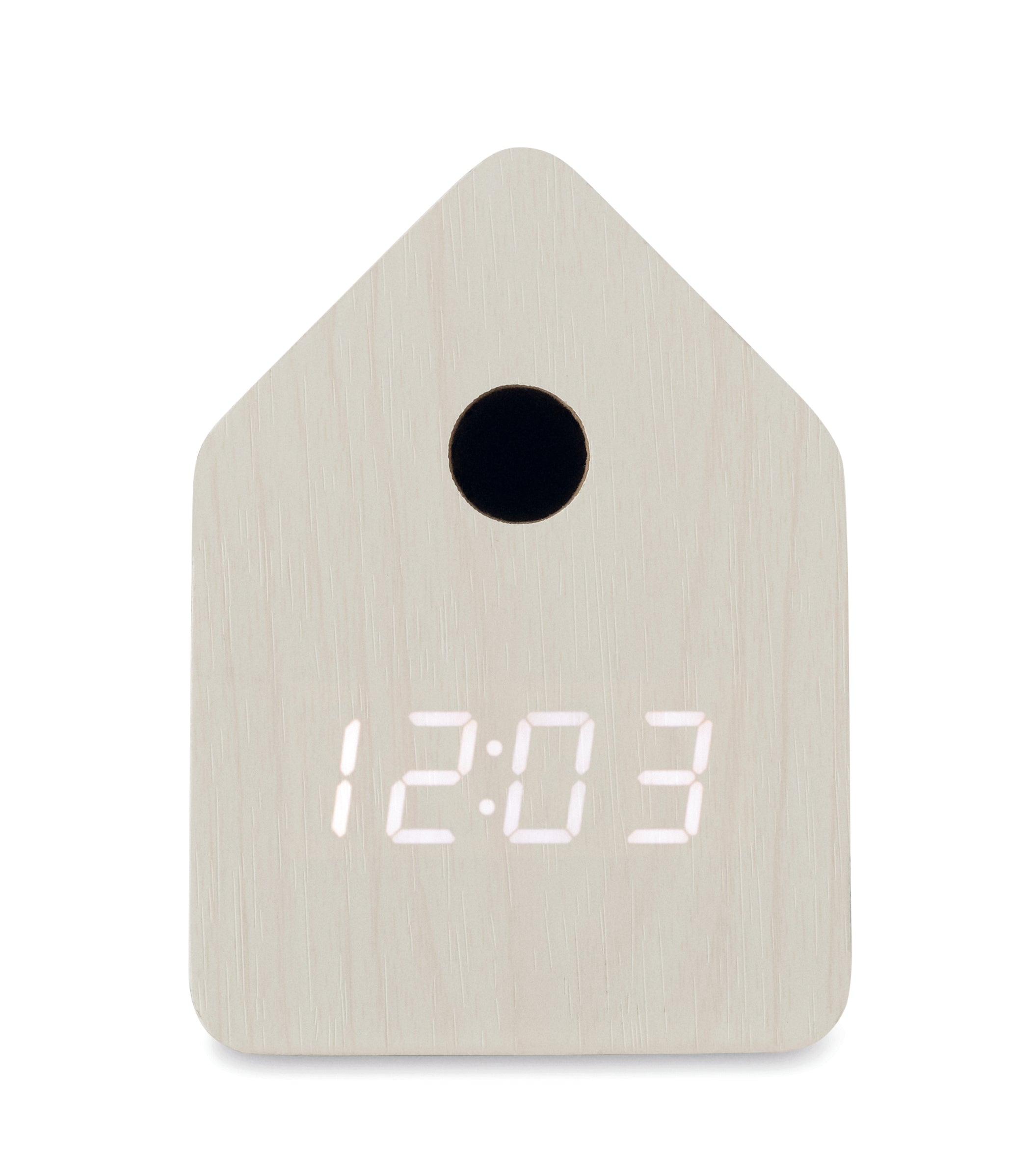 Cuckoo MDF Desk Clock with Alarm and Temperature