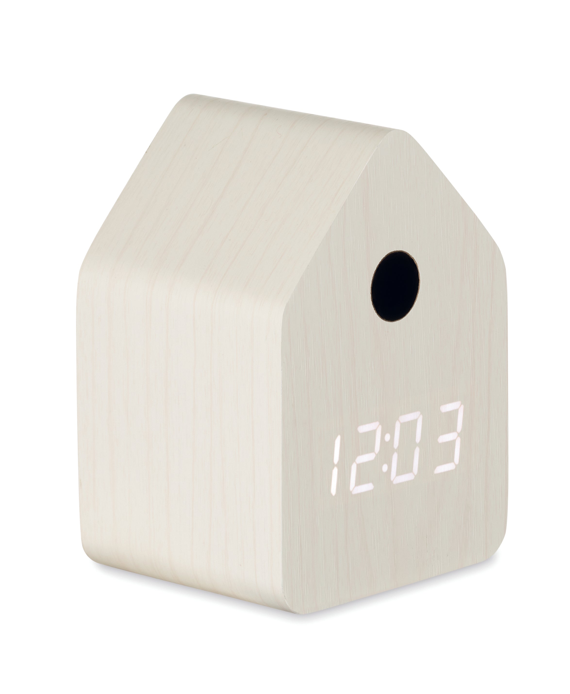 Cuckoo MDF Desk Clock with Alarm and Temperature