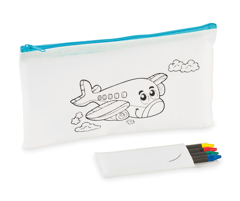 CRAY Non-Woven Pencil Case with 4 Crayons