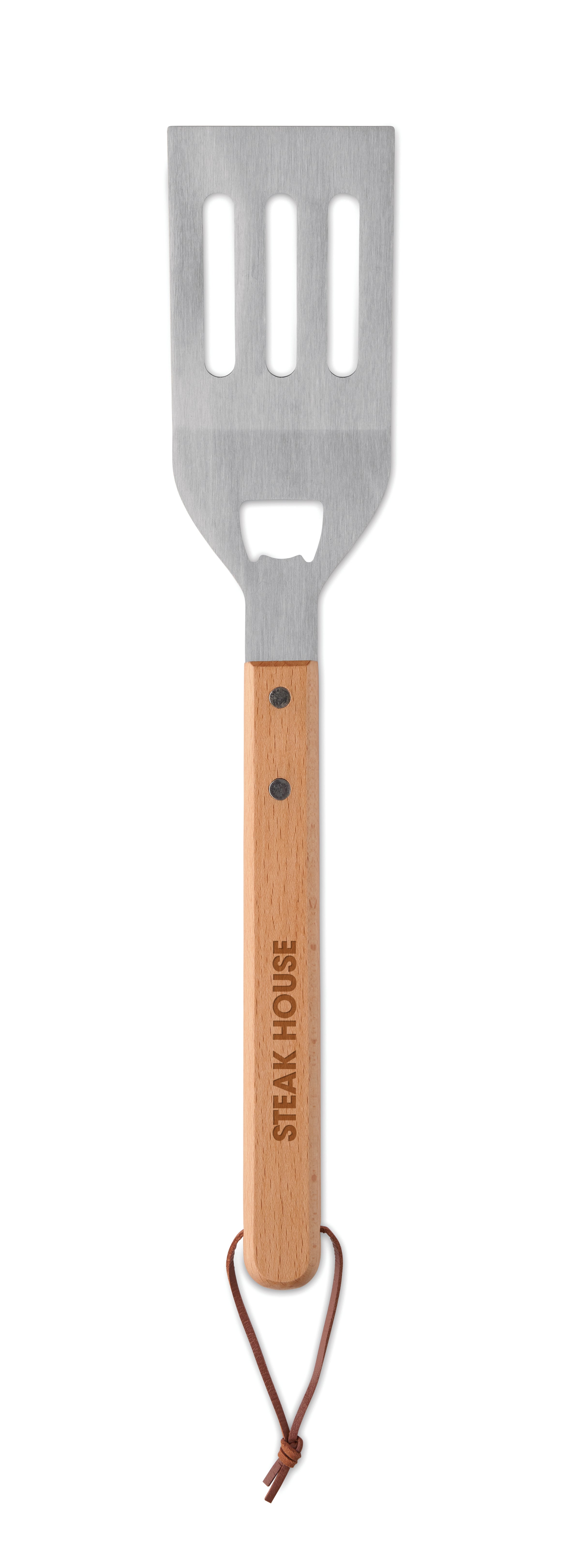 OPENCOOK Beechwood BBQ Spatula with Bottle Opener