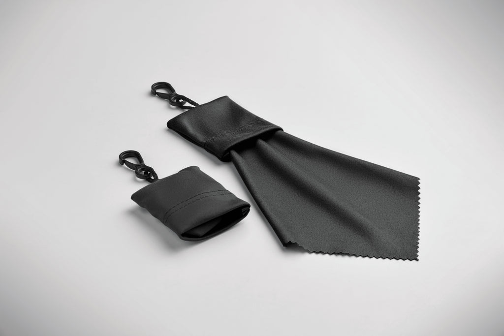 Clear RPET Microfibre Cleaning Cloth with Pouch