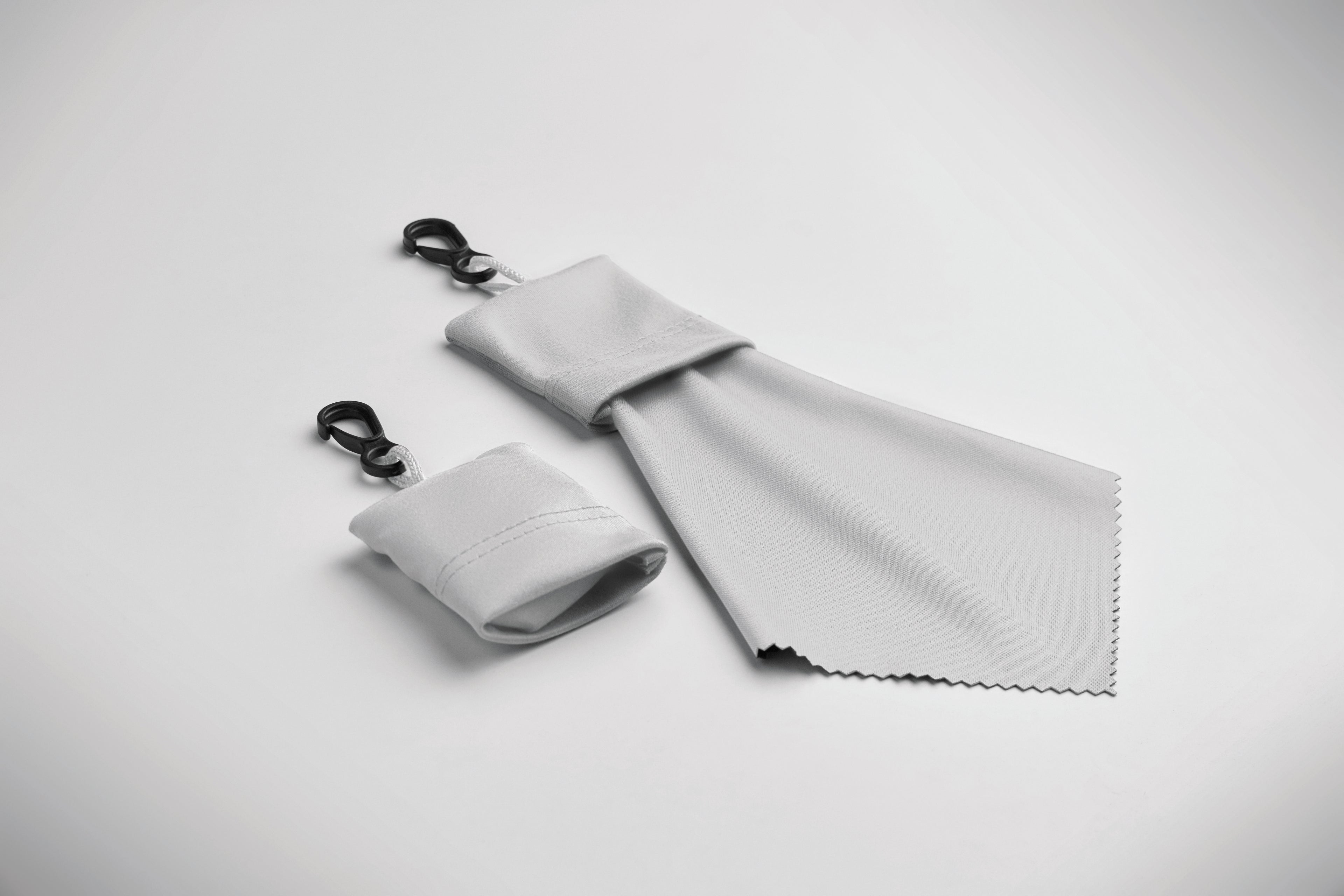 Clear RPET Microfibre Cleaning Cloth with Pouch