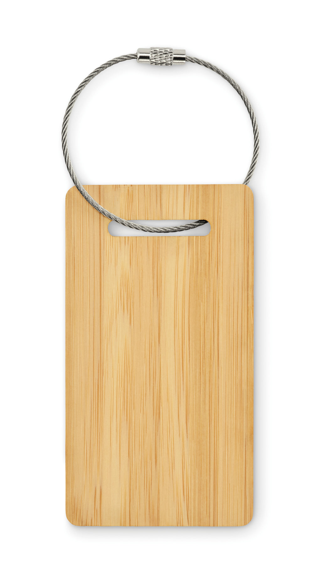 MIO Bamboo Luggage Tag with Stainless Steel Rope