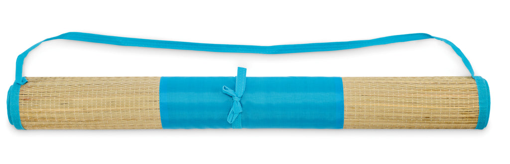 RAFIA Natural Straw Roll-Up Beach Mat