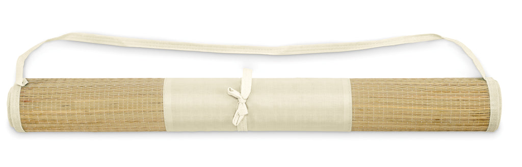 RAFIA Natural Straw Roll-Up Beach Mat