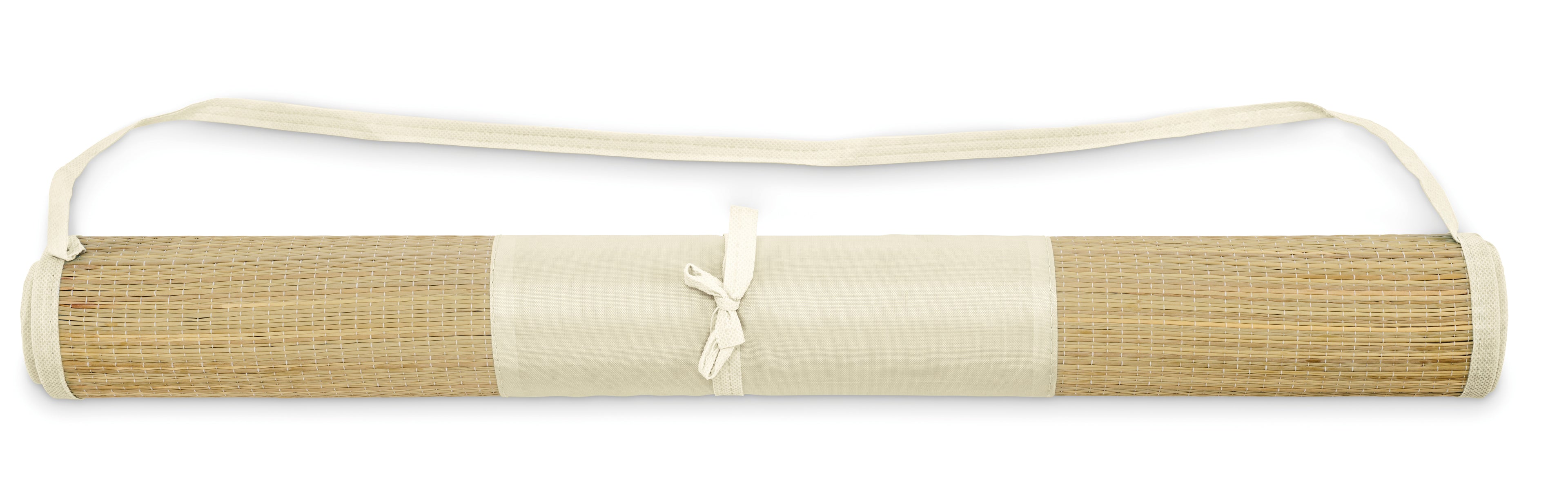 RAFIA Natural Straw Roll-Up Beach Mat