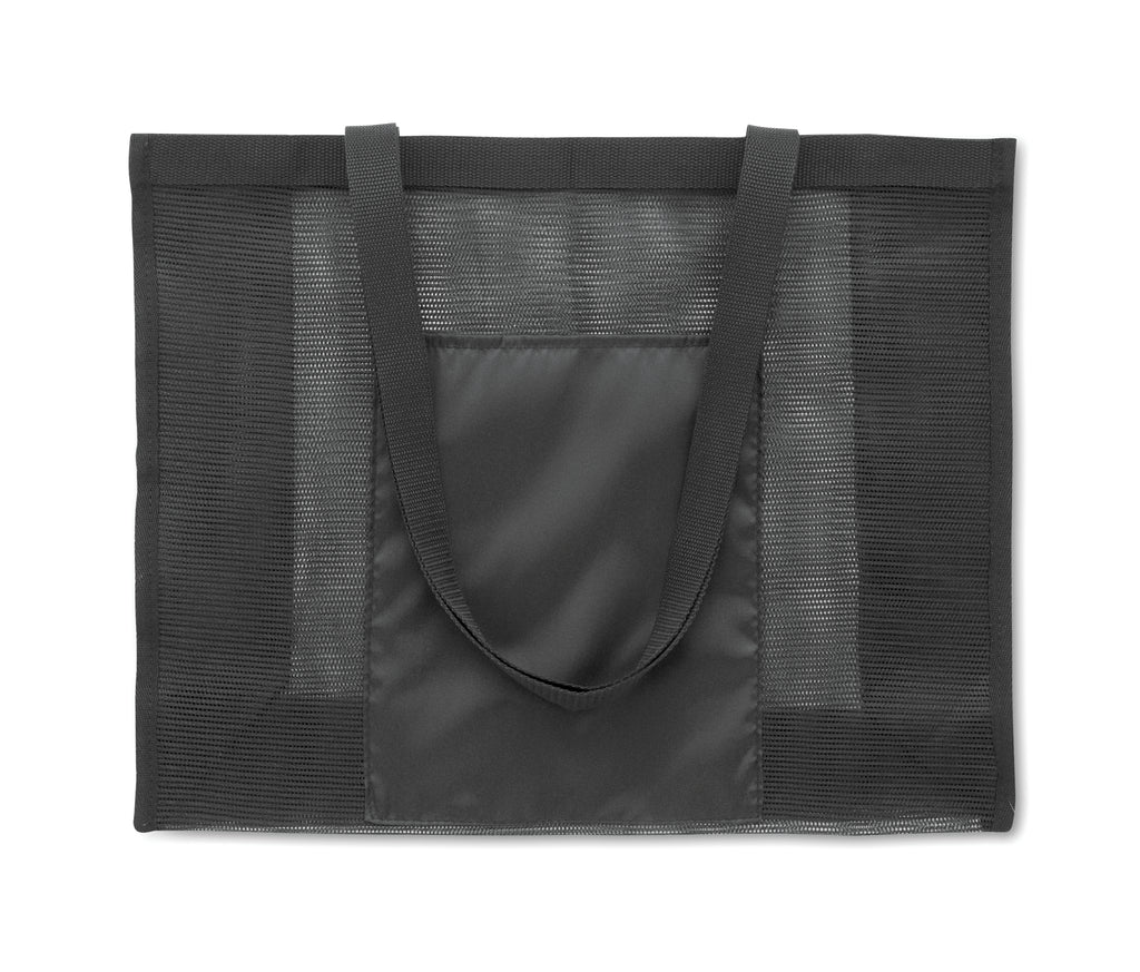 Limp RPET Mesh Shopping Bag with Front Pocket