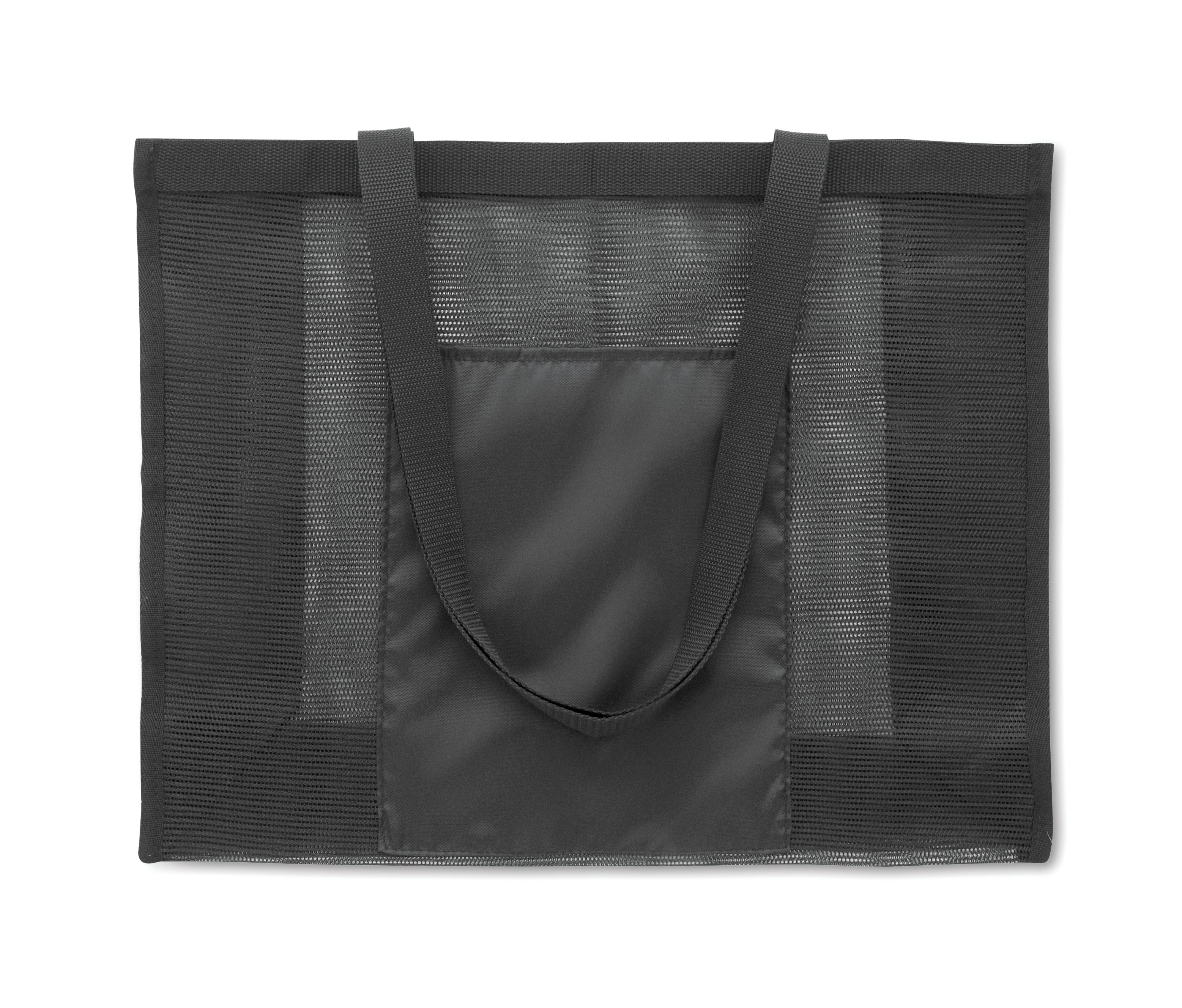 Limp RPET Mesh Shopping Bag with Front Pocket