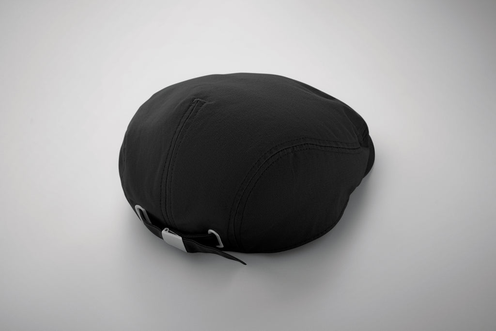 Flat Peak Newsboy Cap in Cotton Twill
