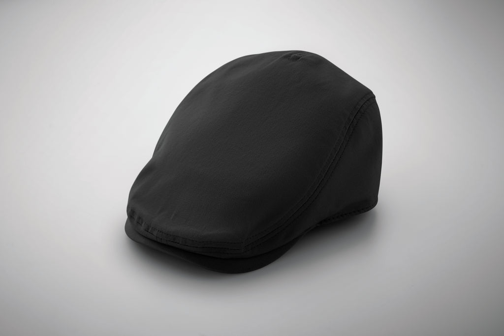 Flat Peak Newsboy Cap in Cotton Twill