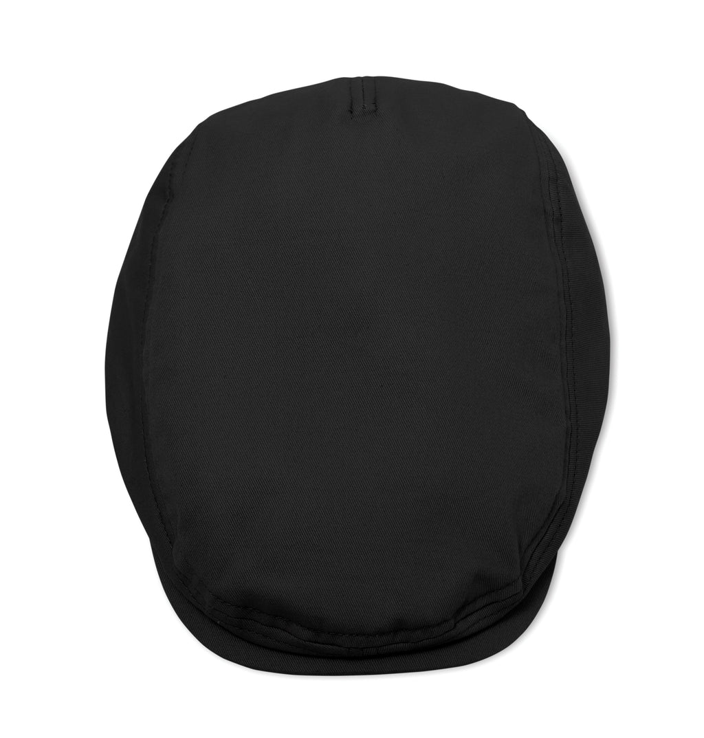Flat Peak Newsboy Cap in Cotton Twill