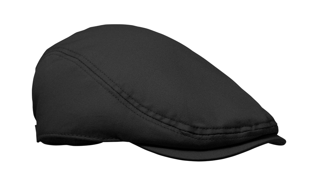 Flat Peak Newsboy Cap in Cotton Twill