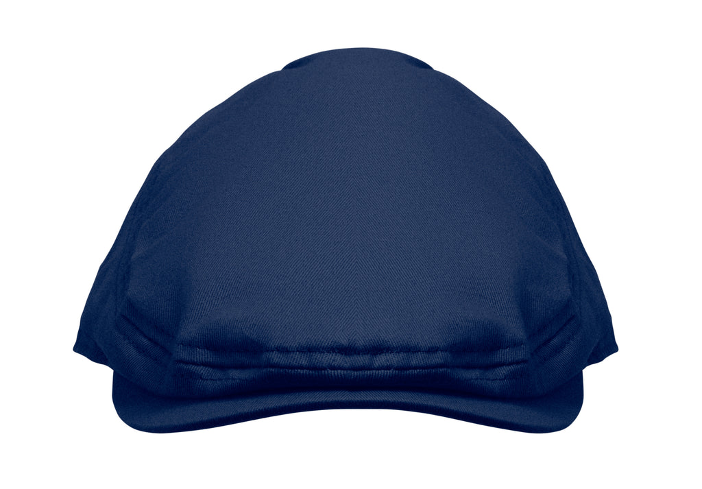 Flat Peak Newsboy Cap in Cotton Twill