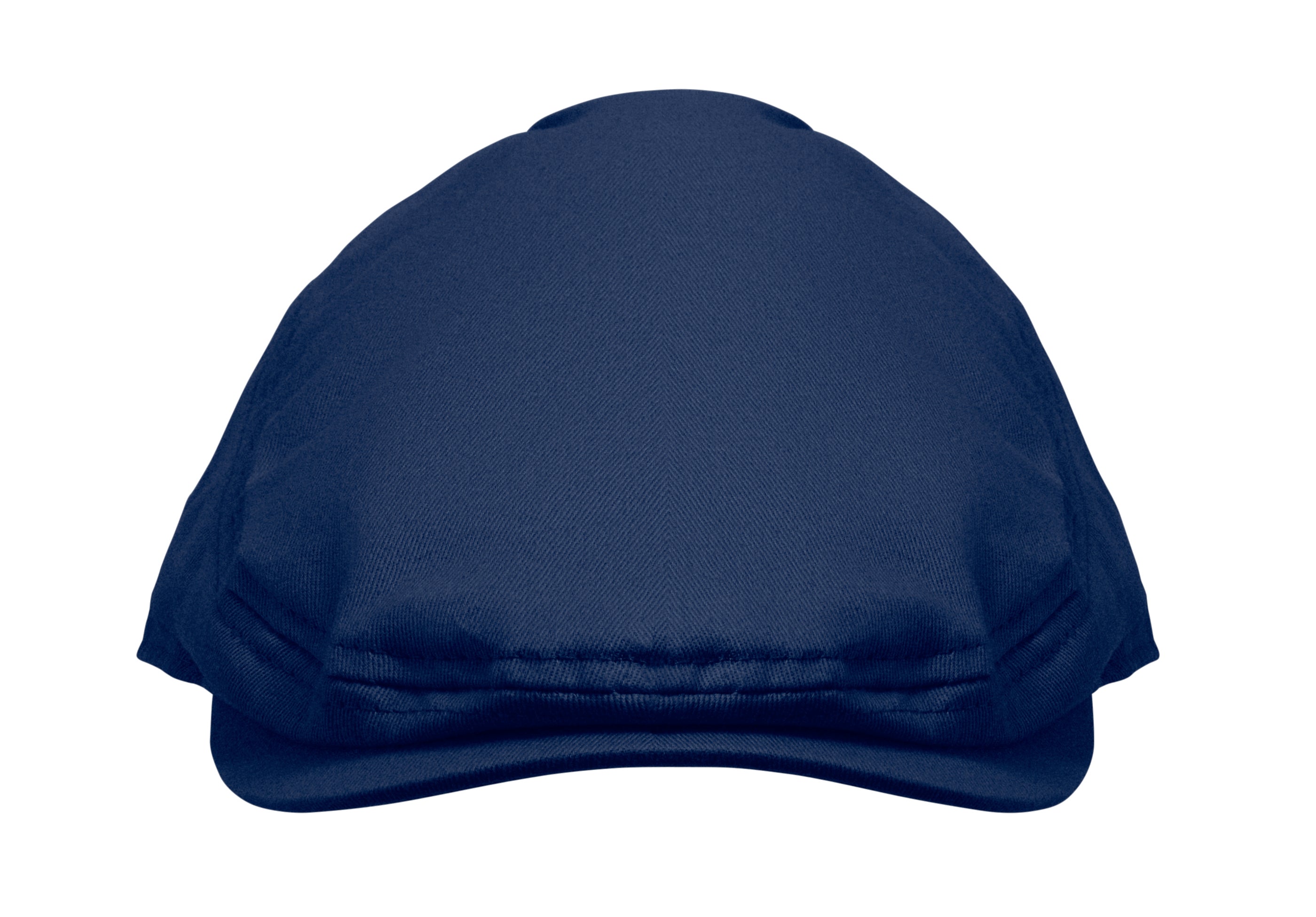 Flat Peak Newsboy Cap in Cotton Twill