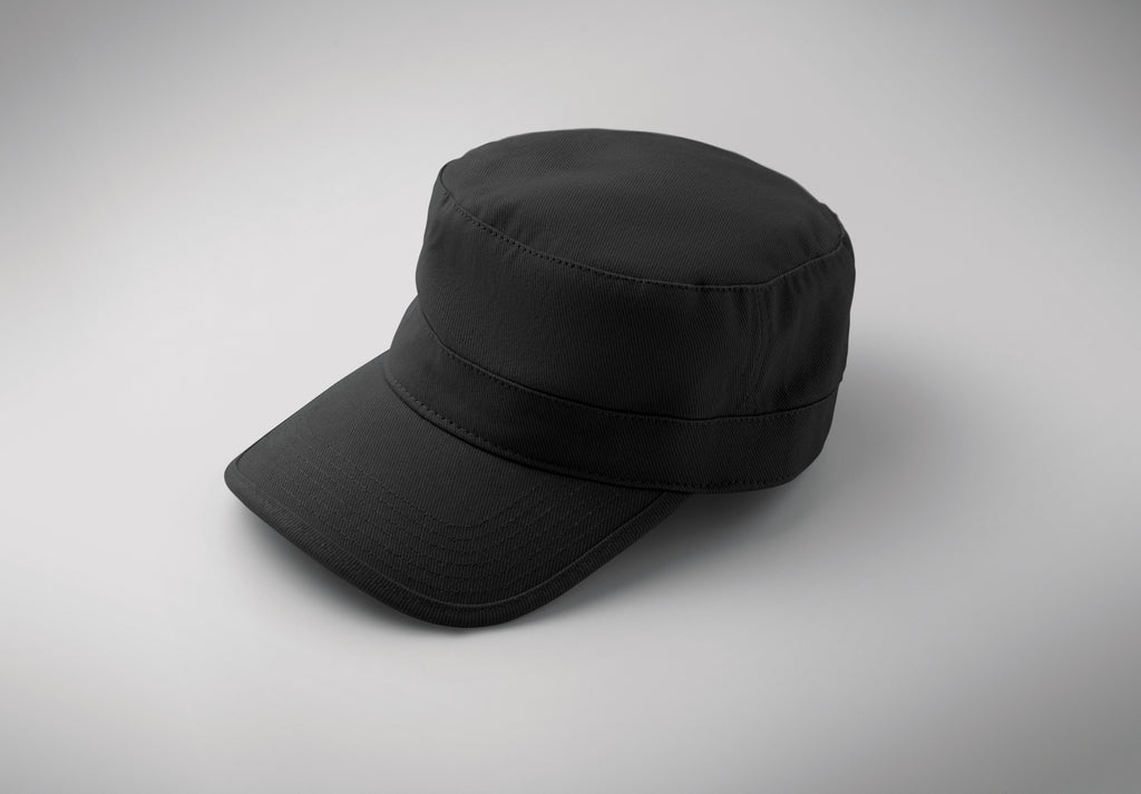 Field Military Style Cap in Brushed Cotton