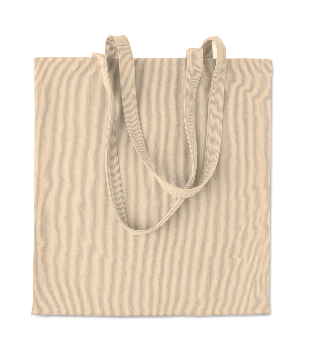 CORDY B Corduroy Shopping Bag with Long Handles