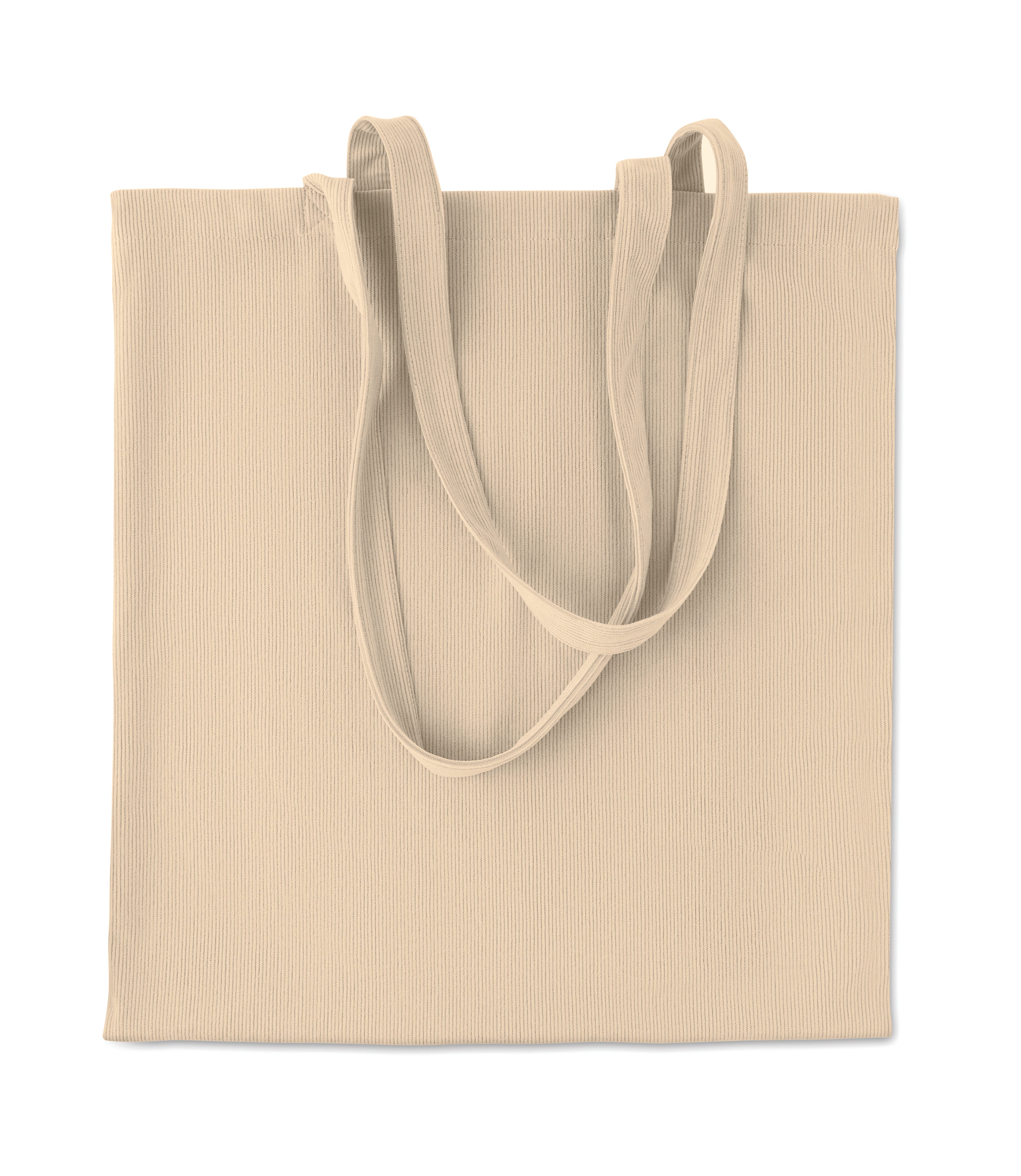 CORDY B Corduroy Shopping Bag with Long Handles
