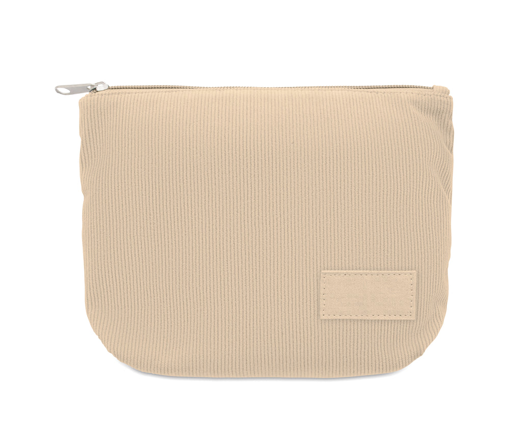 CORDY T Corduroy Cosmetic Bag with Lining