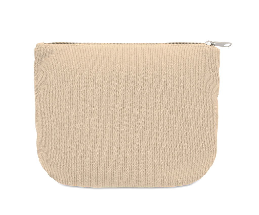 CORDY T Corduroy Cosmetic Bag with Lining