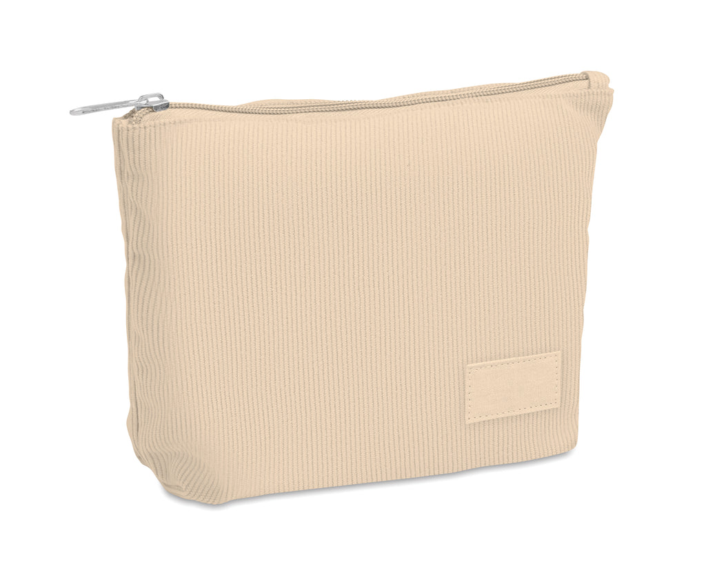 CORDY T Corduroy Cosmetic Bag with Lining