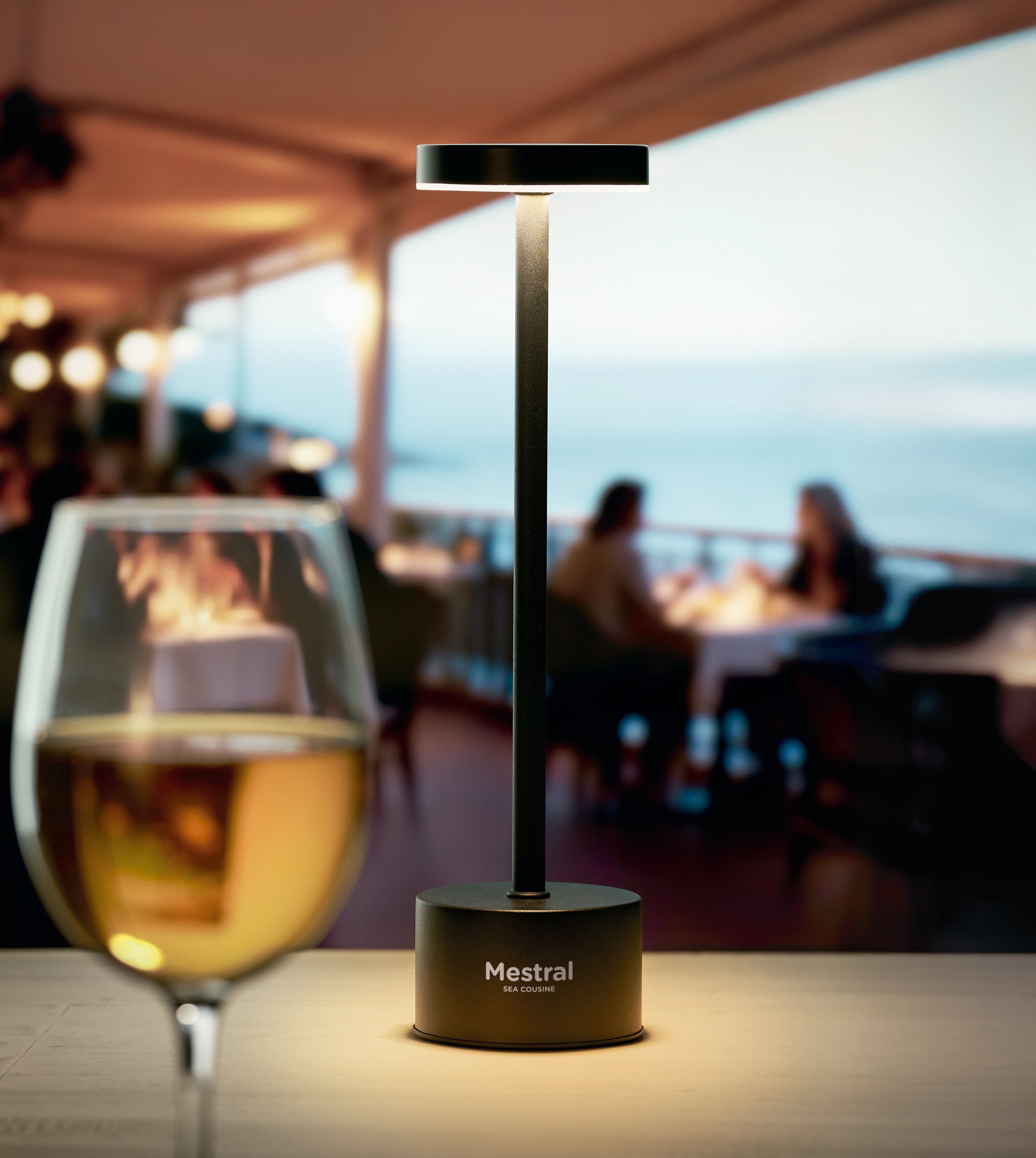 BISTRO Aluminium LED Table Lamp with Branding