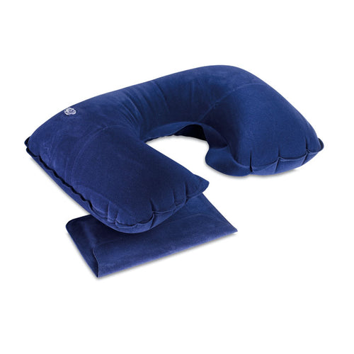 TRAVELCONFORT Inflatable Travel Pillow with Velvet Pouch